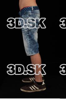 Leg blue short jeans black shoes of Ross 0003